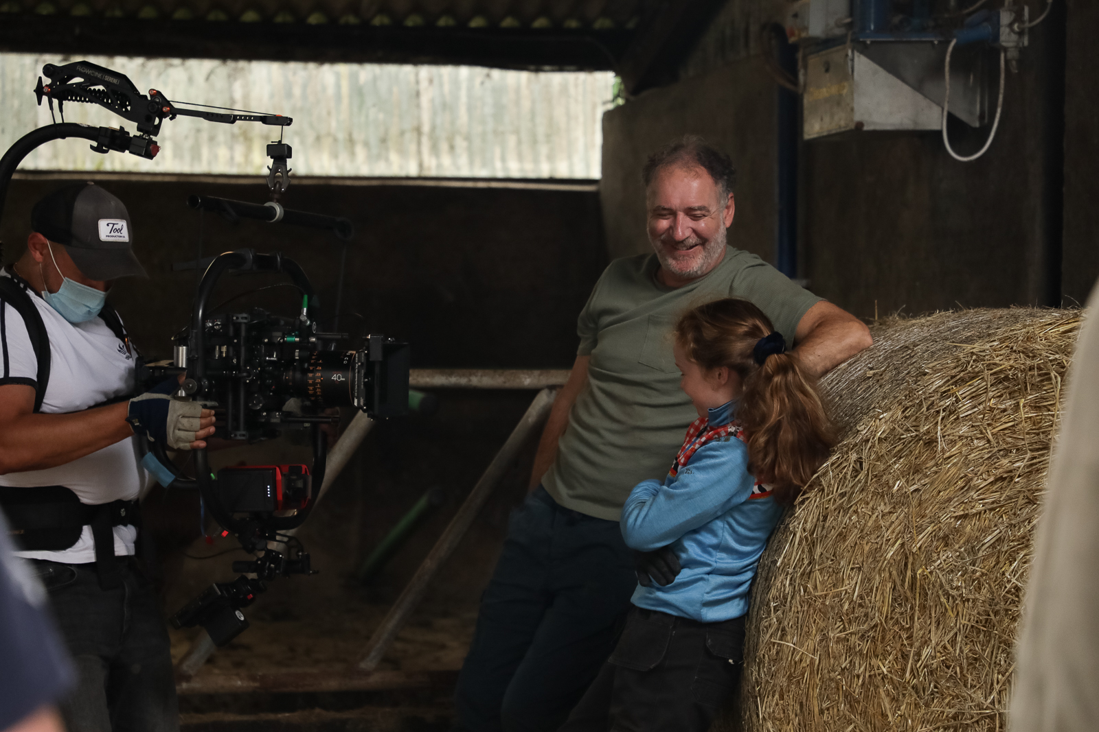 Caragh McKenna and Brian Doherty behind the scenes on Shadow, taken by photographer Madeline Mulqueen