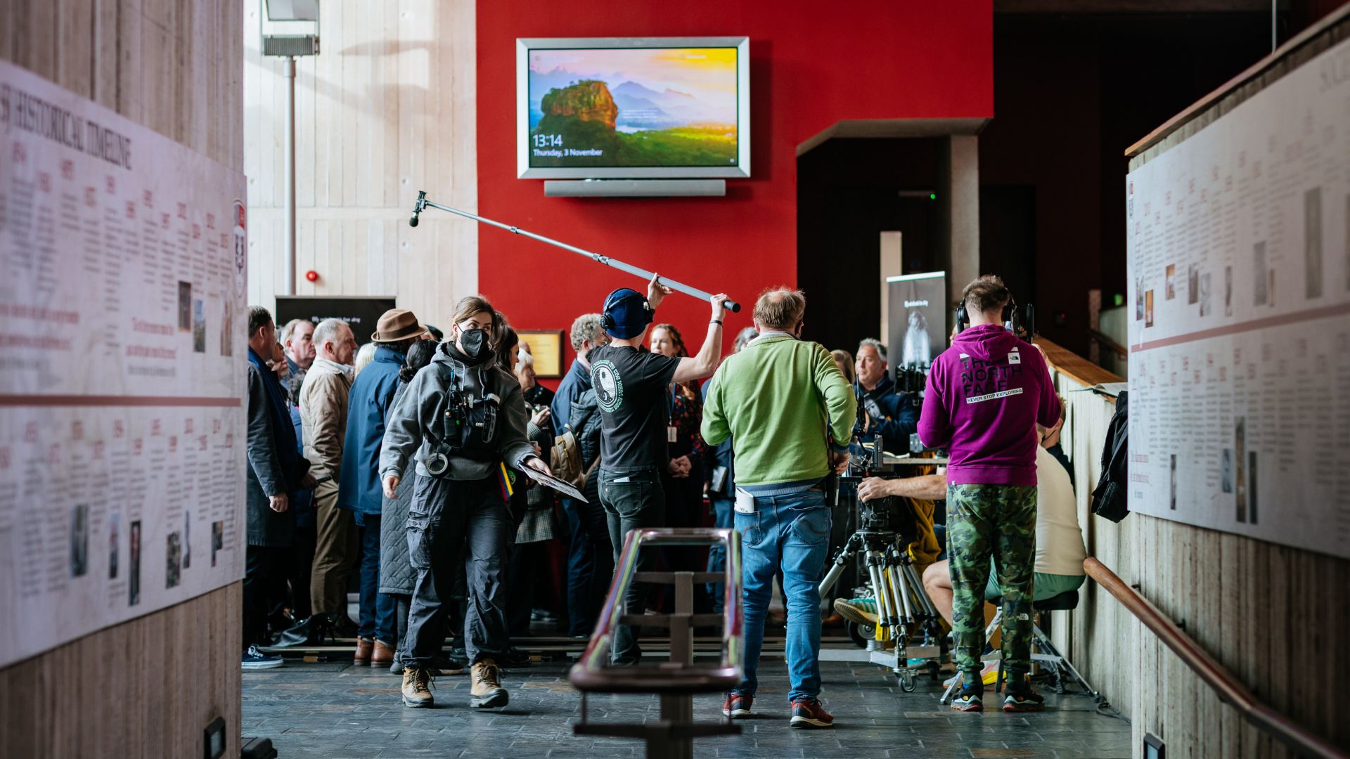 Irish crew working on the set of The Night Caller