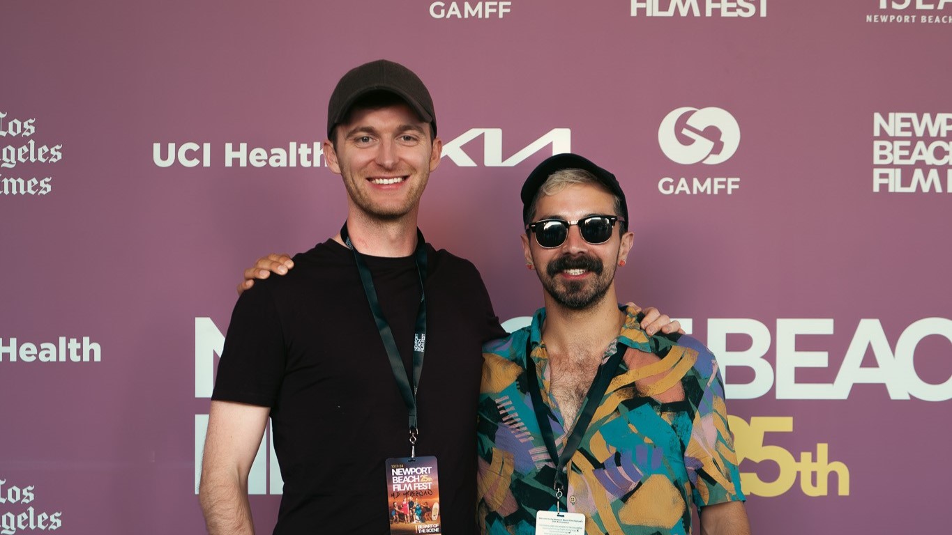 Director and Michael-David McKernan and producer Mícheál Fleming ahead of the film's North American Premiere at the Newport Beach Film Festival.